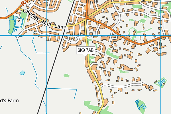 SK9 7AB map - OS VectorMap District (Ordnance Survey)