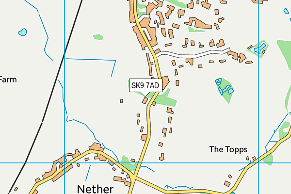 SK9 7AD map - OS VectorMap District (Ordnance Survey)