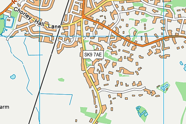 SK9 7AE map - OS VectorMap District (Ordnance Survey)