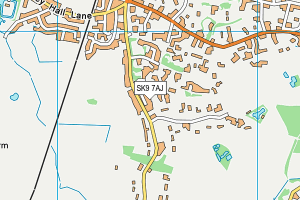 SK9 7AJ map - OS VectorMap District (Ordnance Survey)