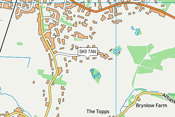 SK9 7AN map - OS VectorMap District (Ordnance Survey)