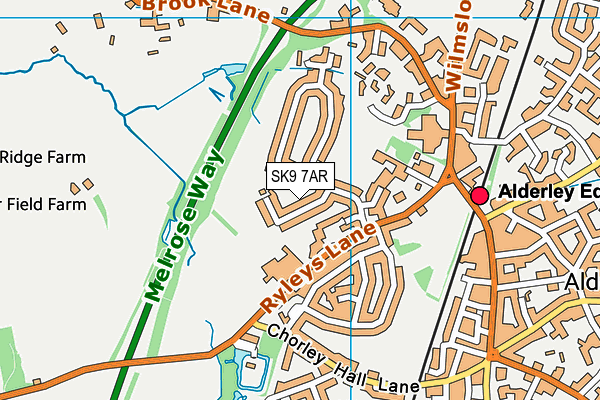 SK9 7AR map - OS VectorMap District (Ordnance Survey)