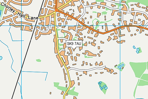 SK9 7AU map - OS VectorMap District (Ordnance Survey)