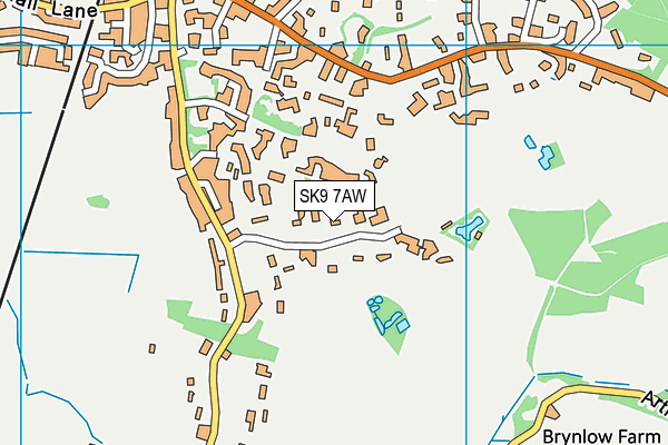 SK9 7AW map - OS VectorMap District (Ordnance Survey)