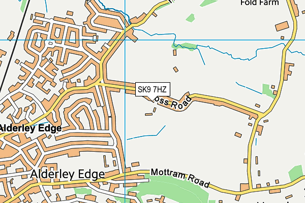 SK9 7HZ map - OS VectorMap District (Ordnance Survey)