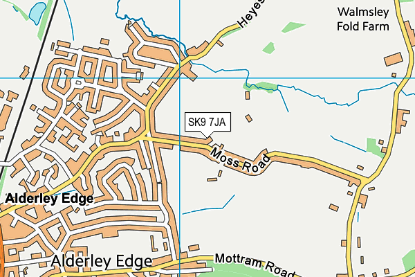 SK9 7JA map - OS VectorMap District (Ordnance Survey)