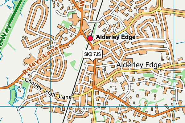 Map of REAL FOOD ALDERLEY EDGE LTD at district scale