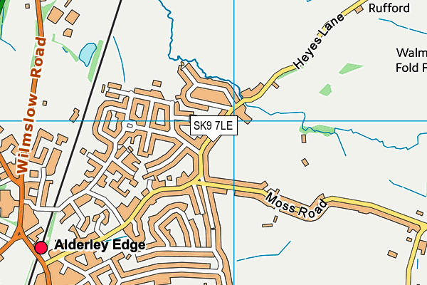 SK9 7LE map - OS VectorMap District (Ordnance Survey)
