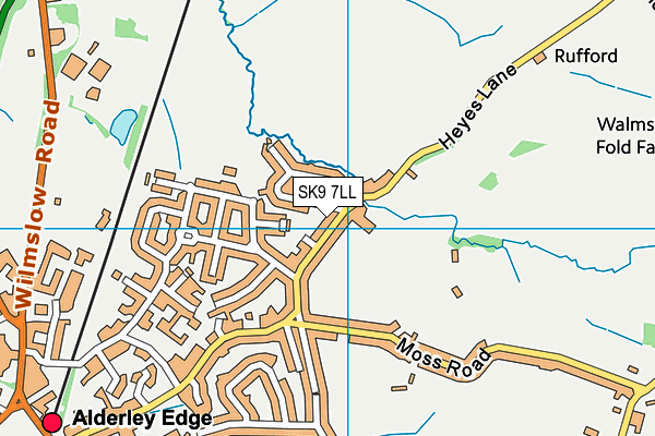 SK9 7LL map - OS VectorMap District (Ordnance Survey)
