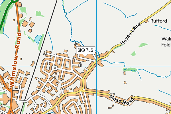 SK9 7LS map - OS VectorMap District (Ordnance Survey)