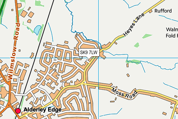 SK9 7LW map - OS VectorMap District (Ordnance Survey)