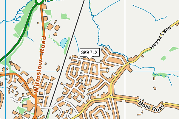 SK9 7LX map - OS VectorMap District (Ordnance Survey)