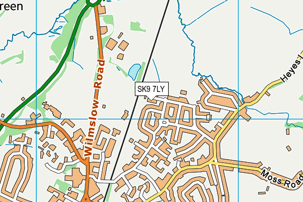 SK9 7LY map - OS VectorMap District (Ordnance Survey)
