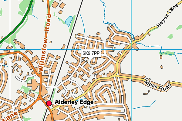 SK9 7PP map - OS VectorMap District (Ordnance Survey)