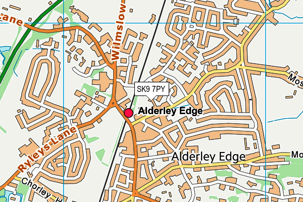 SK9 7PY map - OS VectorMap District (Ordnance Survey)