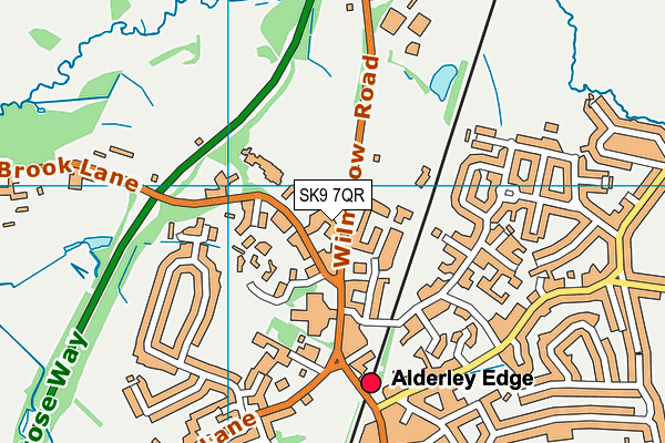 SK9 7QR map - OS VectorMap District (Ordnance Survey)