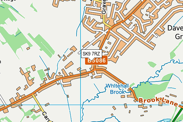 SK9 7RZ map - OS VectorMap District (Ordnance Survey)