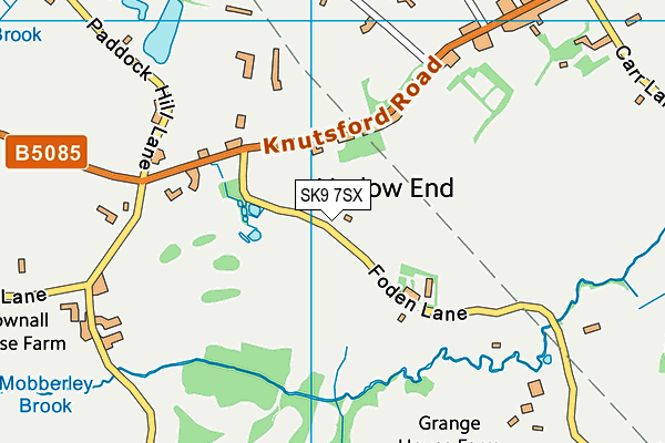 SK9 7SX map - OS VectorMap District (Ordnance Survey)