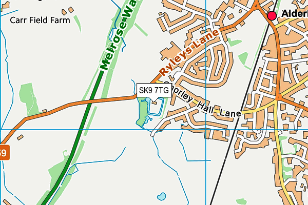 Chorley Hall map (SK9 7TG) - OS VectorMap District (Ordnance Survey)