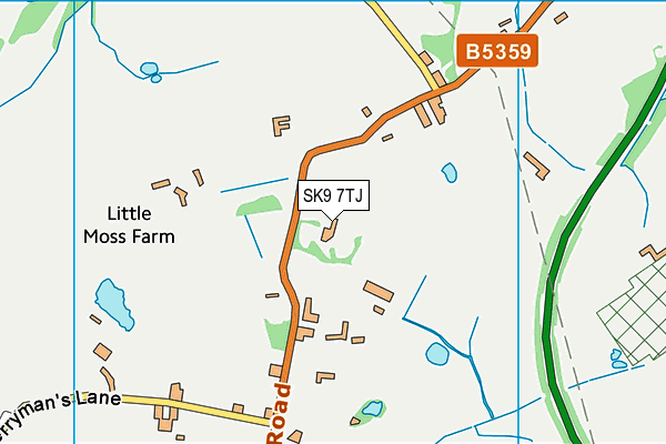 SK9 7TJ map - OS VectorMap District (Ordnance Survey)