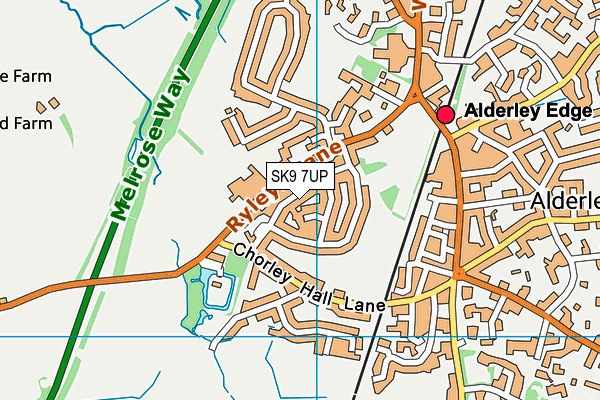 SK9 7UP map - OS VectorMap District (Ordnance Survey)