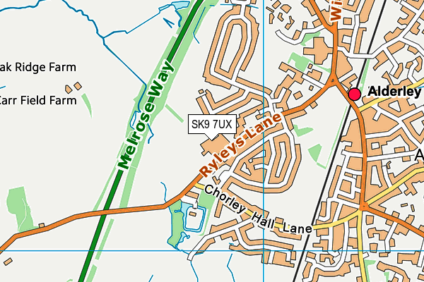 SK9 7UX map - OS VectorMap District (Ordnance Survey)