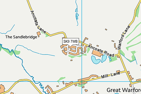 SK9 7WB map - OS VectorMap District (Ordnance Survey)