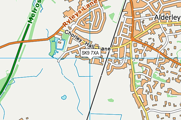 SK9 7XA map - OS VectorMap District (Ordnance Survey)