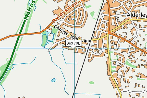 SK9 7XB map - OS VectorMap District (Ordnance Survey)