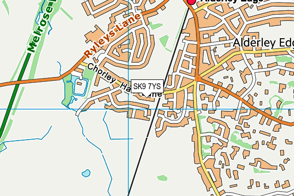 SK9 7YS map - OS VectorMap District (Ordnance Survey)