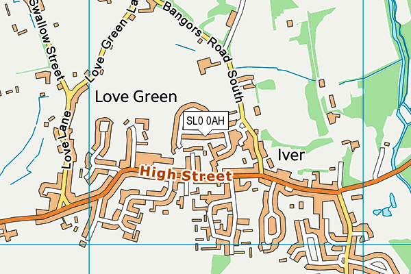 SL0 0AH map - OS VectorMap District (Ordnance Survey)