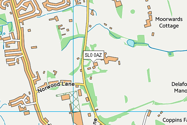 SL0 0AZ map - OS VectorMap District (Ordnance Survey)