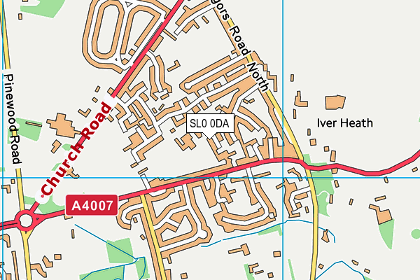 Iver Heath Junior School map (SL0 0DA) - OS VectorMap District (Ordnance Survey)