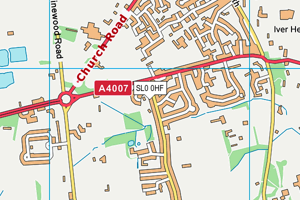 SL0 0HF map - OS VectorMap District (Ordnance Survey)