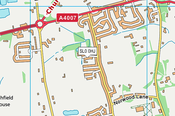 SL0 0HJ map - OS VectorMap District (Ordnance Survey)