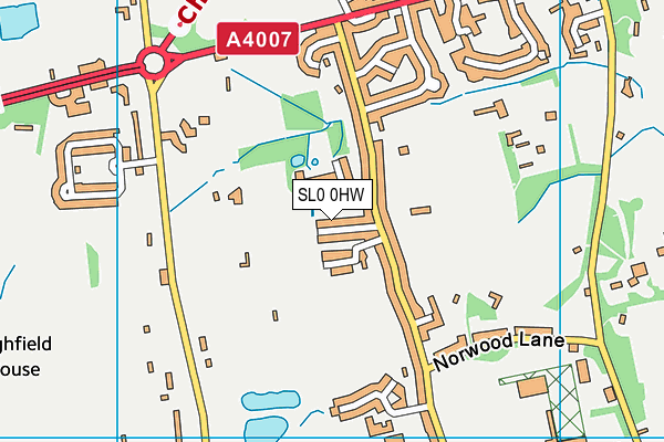 SL0 0HW map - OS VectorMap District (Ordnance Survey)