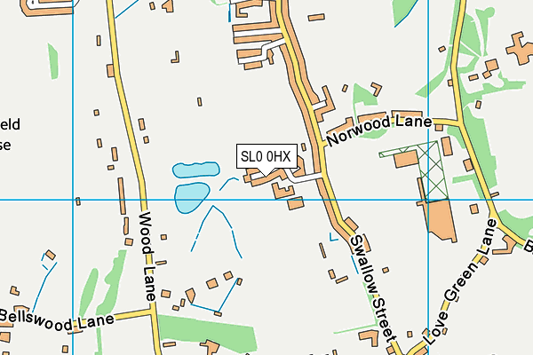 SL0 0HX map - OS VectorMap District (Ordnance Survey)