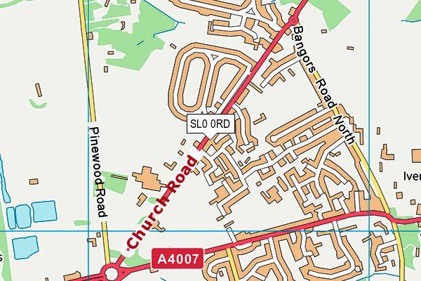 Iver Heath Recreation Ground map (SL0 0RD) - OS VectorMap District (Ordnance Survey)