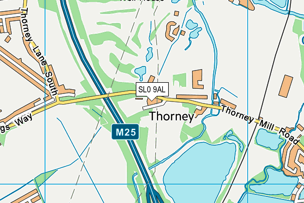 Thorney Park Golf Course map (SL0 9AL) - OS VectorMap District (Ordnance Survey)