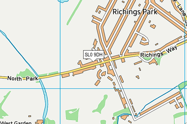 SL0 9DH map - OS VectorMap District (Ordnance Survey)