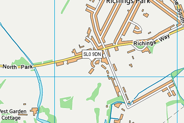 SL0 9DN map - OS VectorMap District (Ordnance Survey)