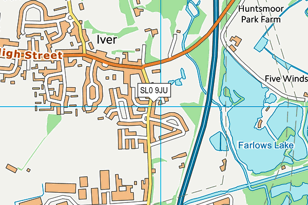 SL0 9JU map - OS VectorMap District (Ordnance Survey)