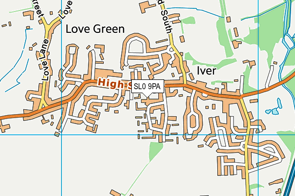 SL0 9PA map - OS VectorMap District (Ordnance Survey)