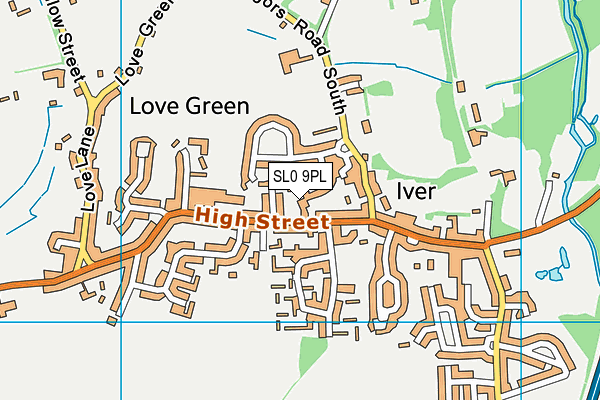 SL0 9PL map - OS VectorMap District (Ordnance Survey)