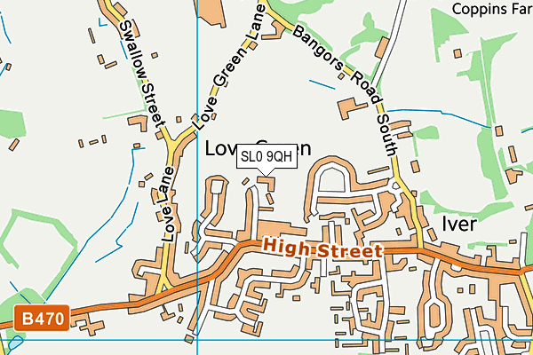 SL0 9QH map - OS VectorMap District (Ordnance Survey)