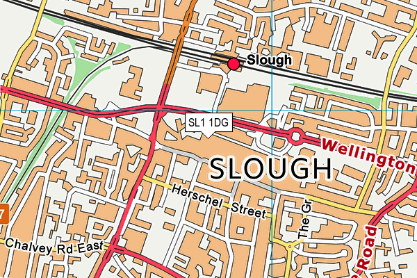 SL1 1DG map - OS VectorMap District (Ordnance Survey)