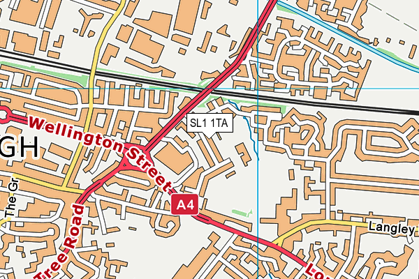 SL1 1TA map - OS VectorMap District (Ordnance Survey)