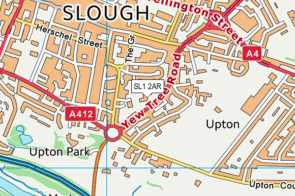 St Mary's Church of England Primary School map (SL1 2AR) - OS VectorMap District (Ordnance Survey)