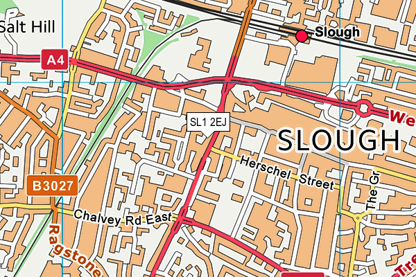 Anytime Fitness (Slough) (Closed) map (SL1 2EJ) - OS VectorMap District (Ordnance Survey)