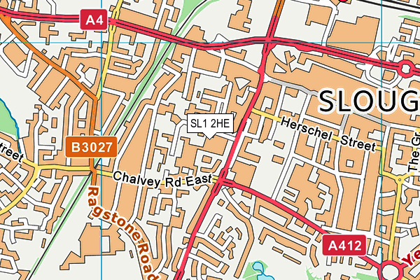 SL1 2HE map - OS VectorMap District (Ordnance Survey)